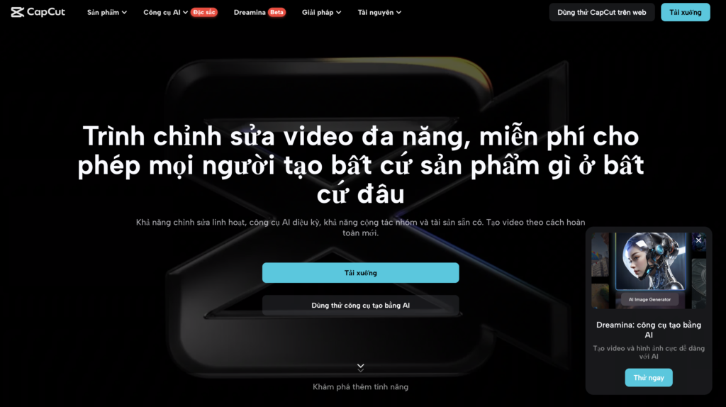 Truy cập CapCut Online