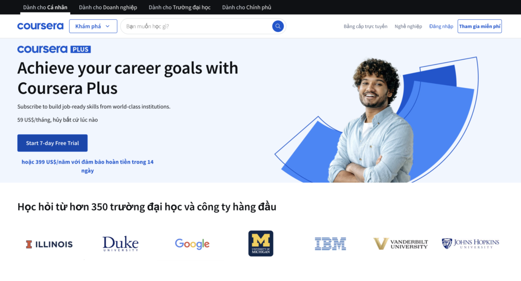 Tìm hiểu cách xin khoá học miễn phí trên Coursera