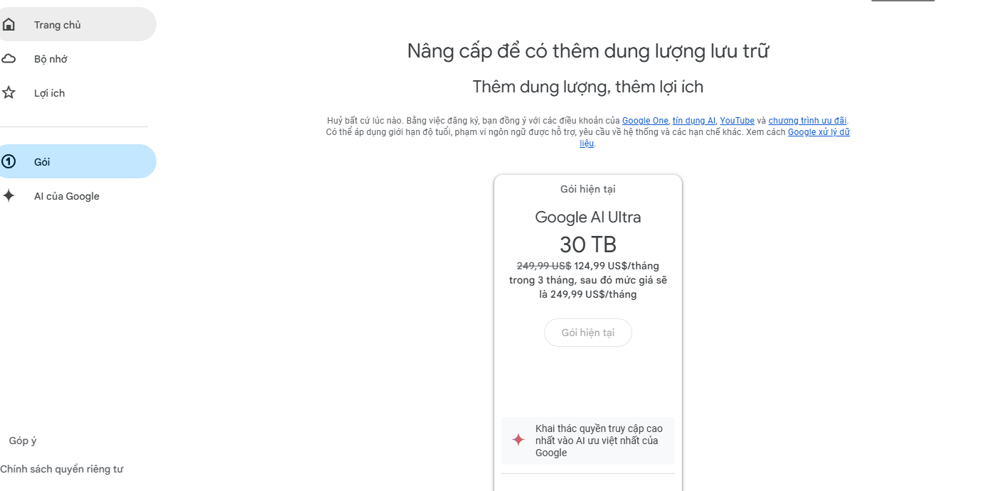 30TB Google One Storage